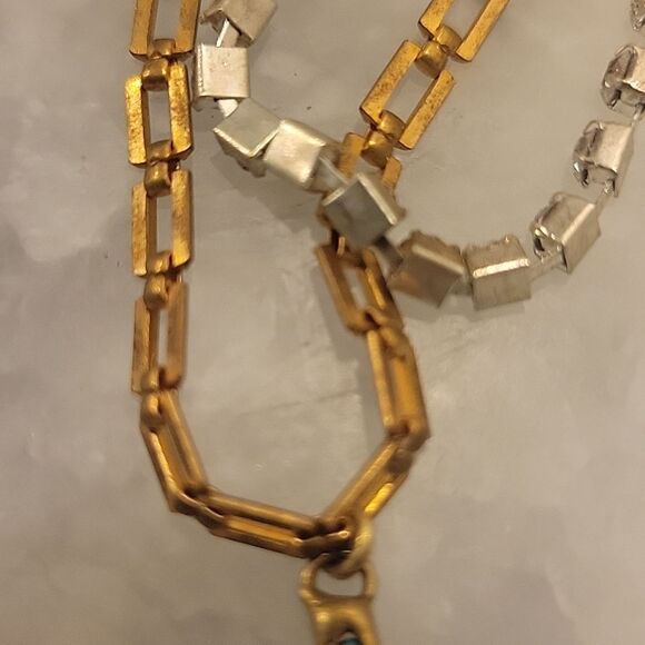 Dauphine New York Gold Boho Crystal Festival Headband HeadPiece Turquoise Bridal - Picture 4 of 9